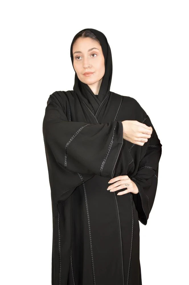 Liara Noir – Embellished Black Abaya