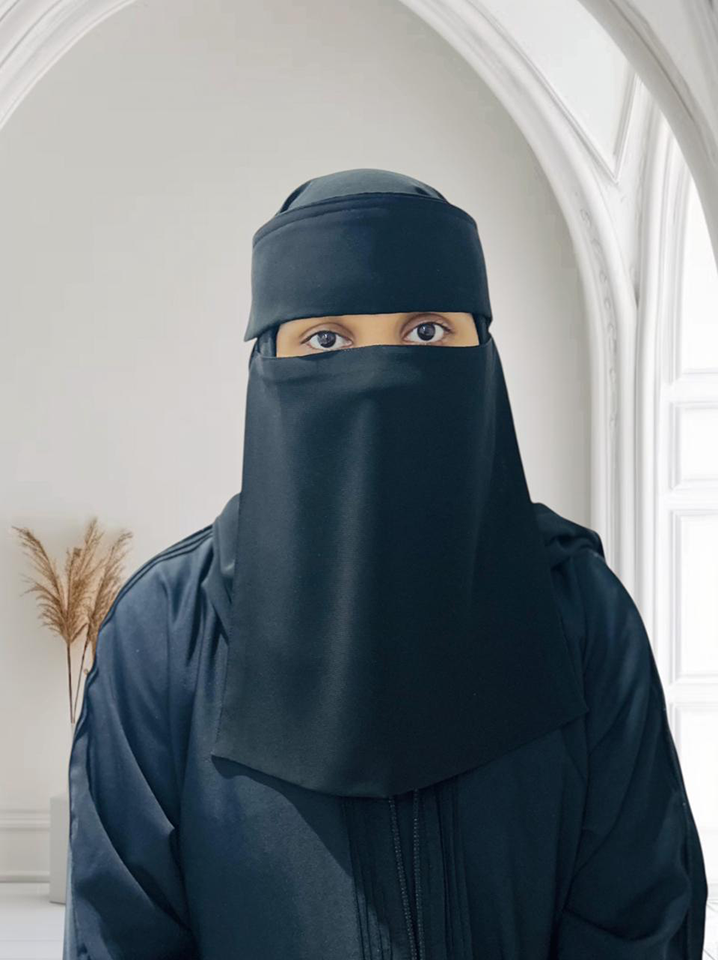 Liara Large Double Layer Saudi Style Niqab (11.5" x 12") L