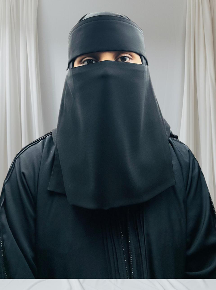 Liara Medium Double Layer Saudi Style Niqab (10" x 12") M
