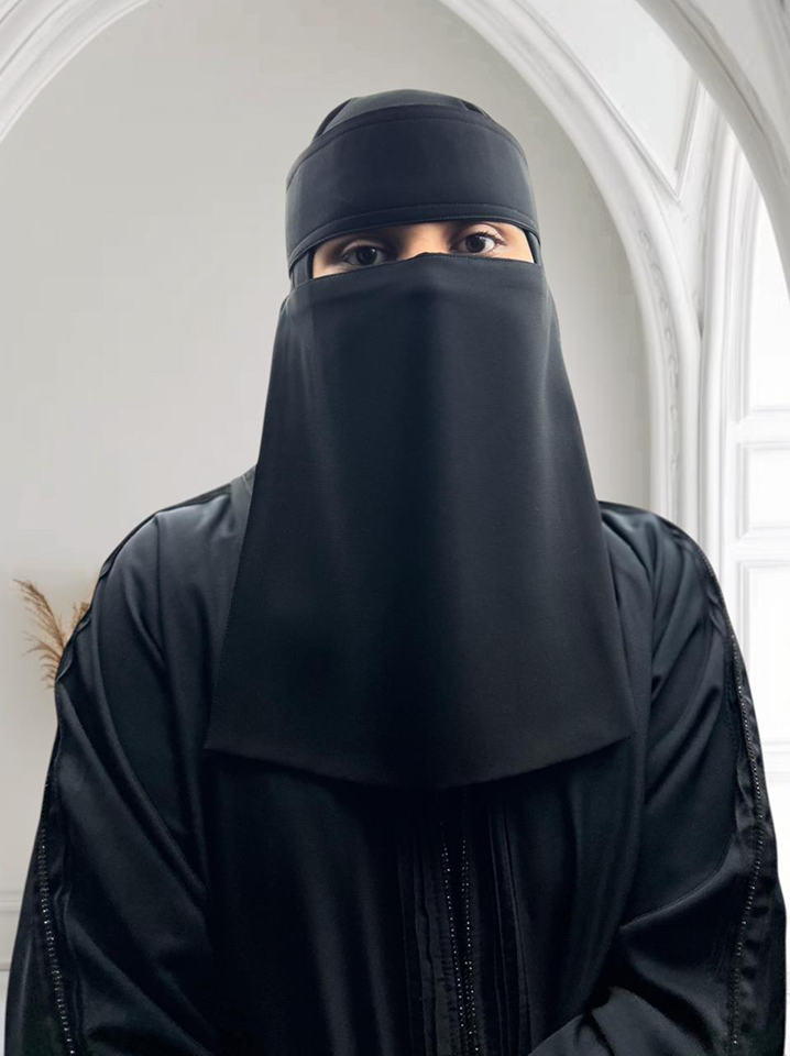 Liara Large Saudi Style Niqab (11.5" x 12") L