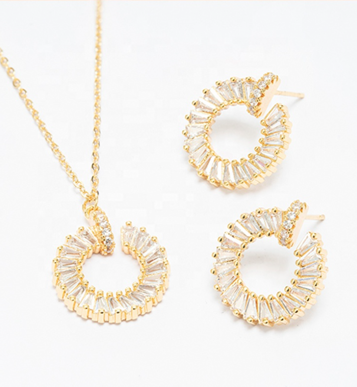 Liara Fashion Wedding Necklaces and Earrings Jewelry Set