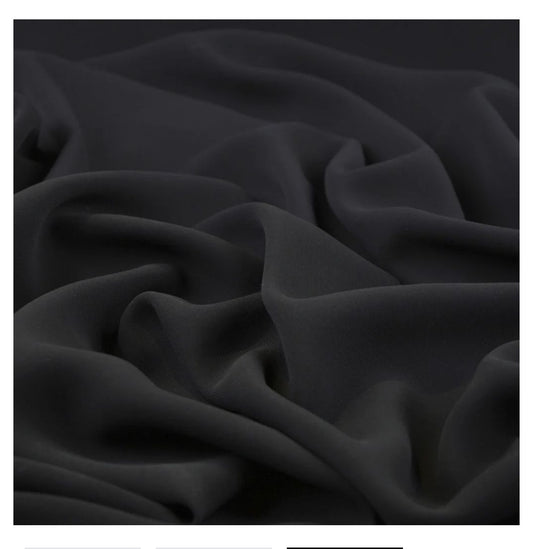 Liara :Black Suadi Style Hijab (Shwal, Scarf ) – (Size: 200cm X 83 cm)