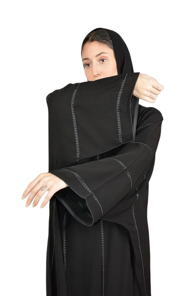 Liara Noir – Embellished Black Abaya