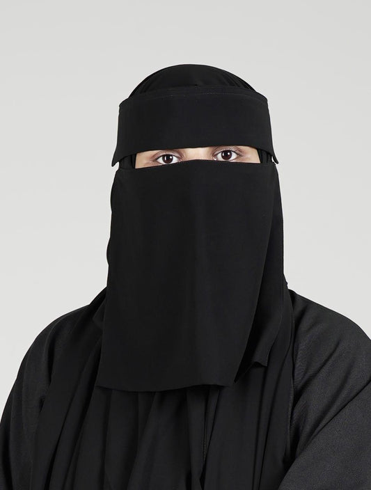 Liara Medium Double Layer Saudi Style Niqab (10" x 12") M