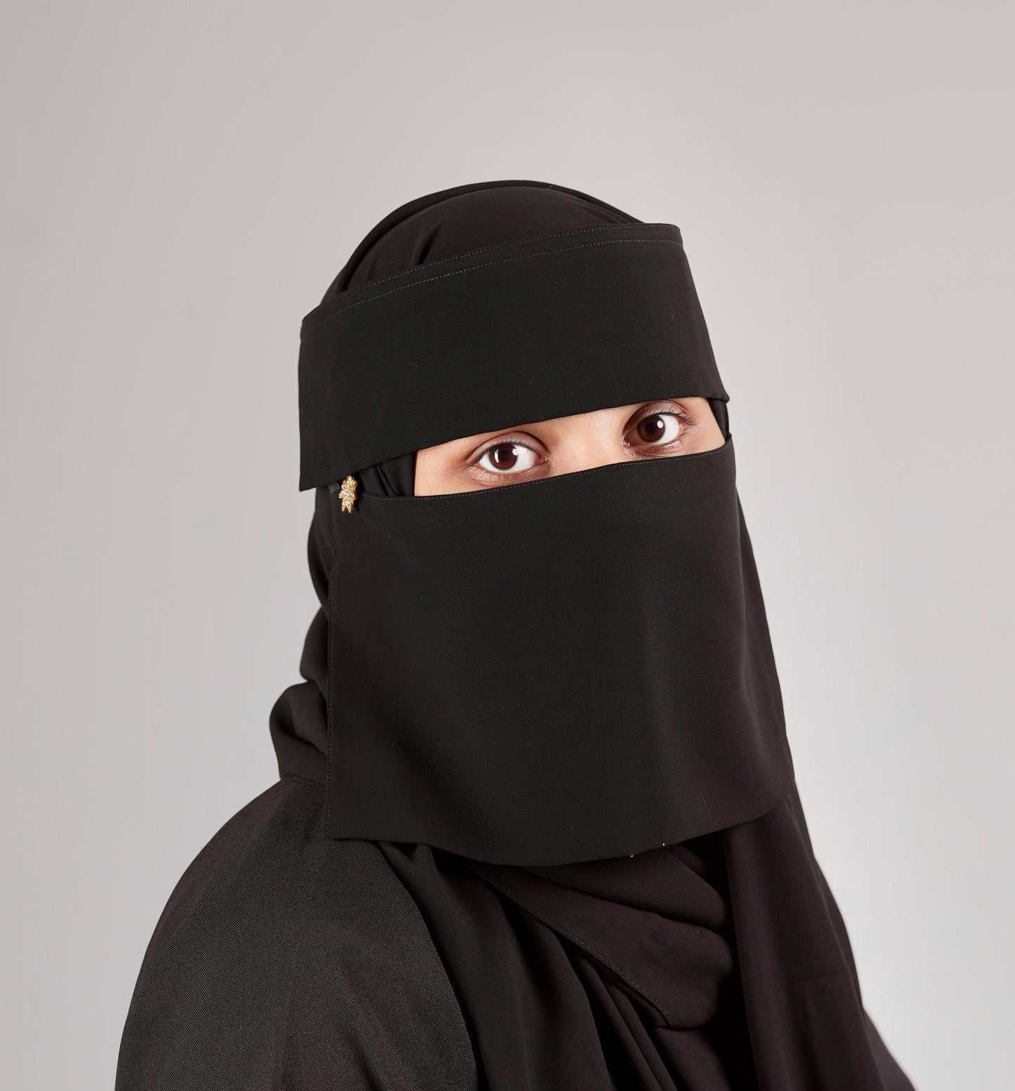 Liara Mini Small Flap With leef type locket Saudi Style Niqab(6"X12") XS