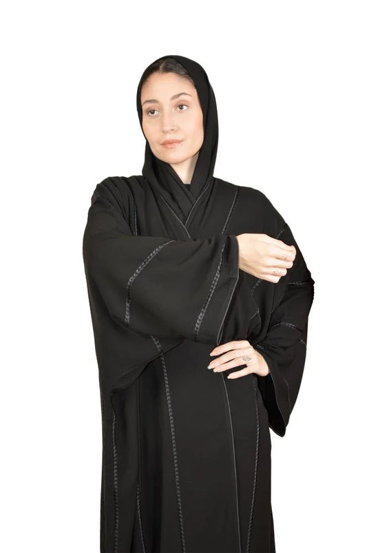 Liara Noir – Embellished Black Abaya