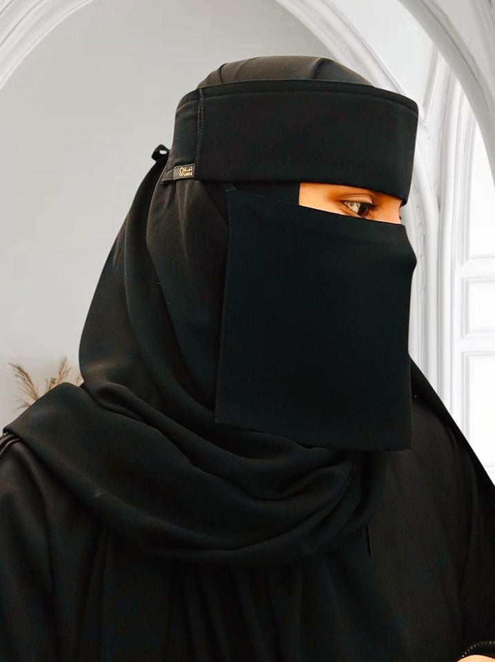 Liara Mini Small Double Layer  Saudi Style Niqab(6"X12") XS