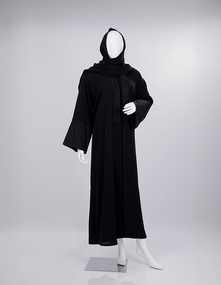 Noir Classic Embroidered Abaya
