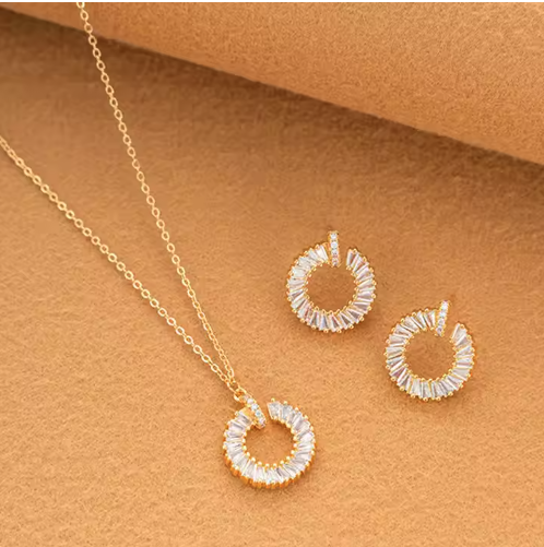Liara Fashion  Wedding Necklaces and Earrings Jewelry Set