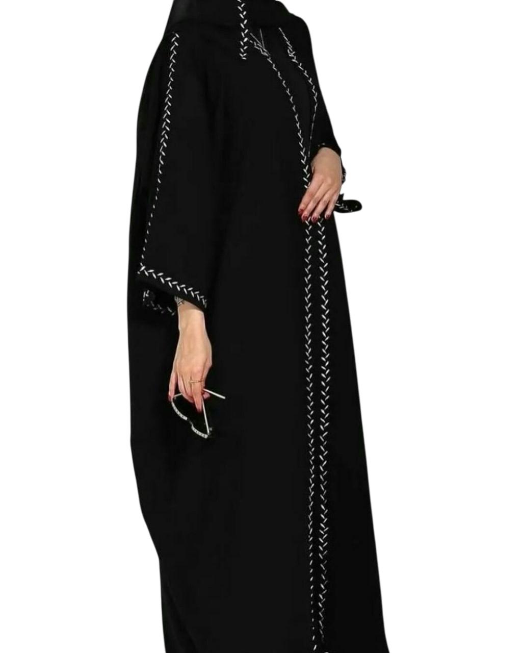 Liara Selma – Classic Black Embroidered Abaya