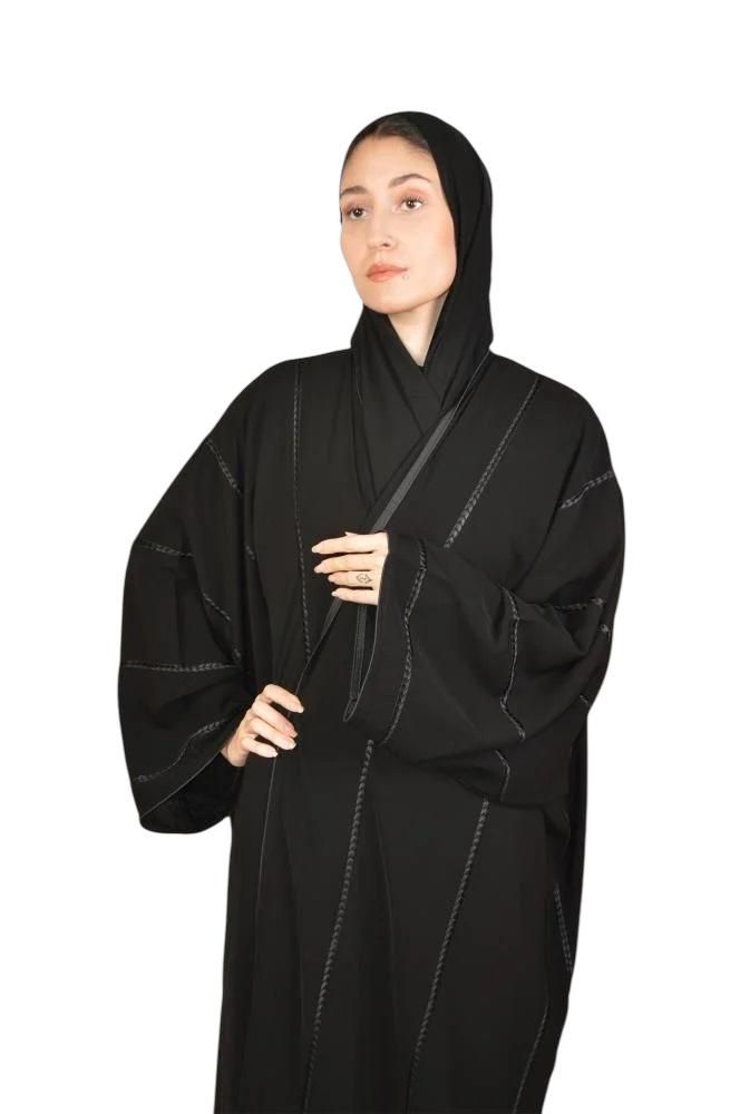 Liara Noir – Embellished Black Abaya