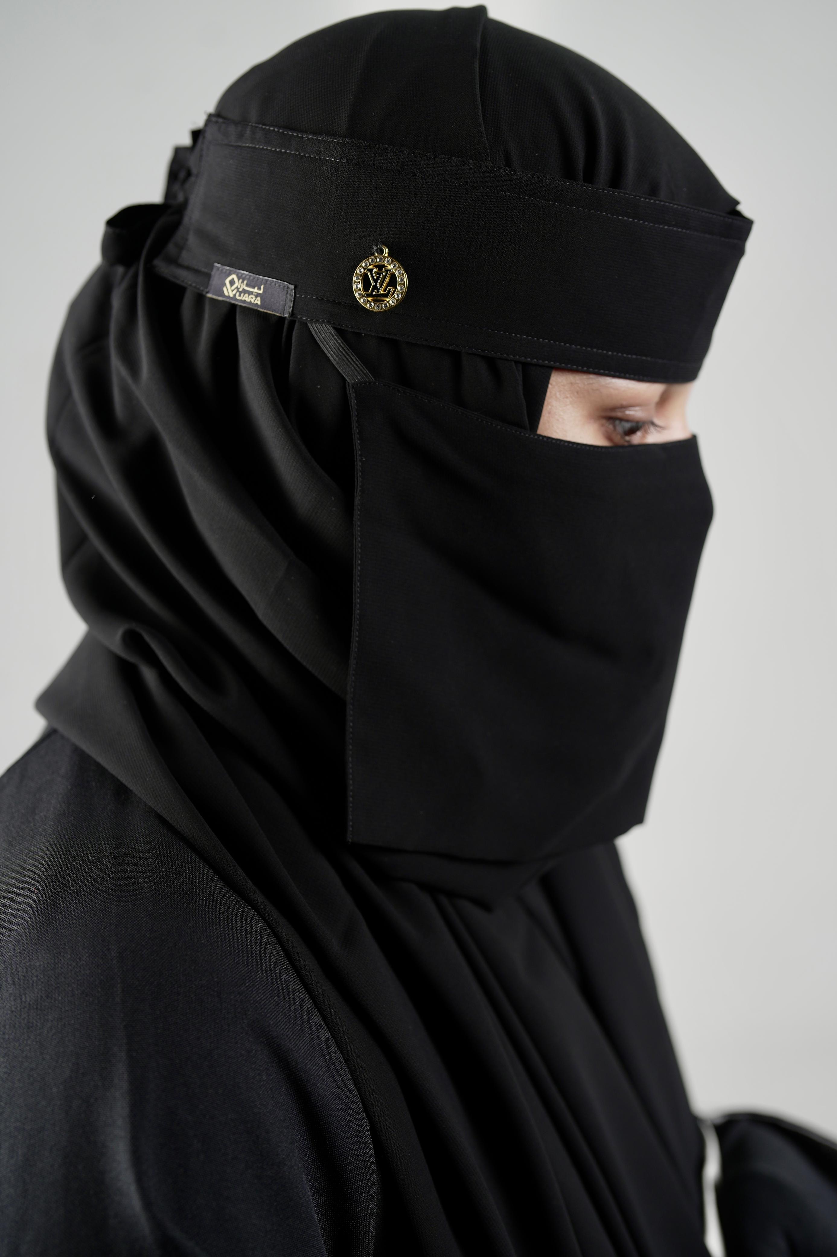 Mini Small Normal Niqab With Round Locket (6 inch /12 inch)
