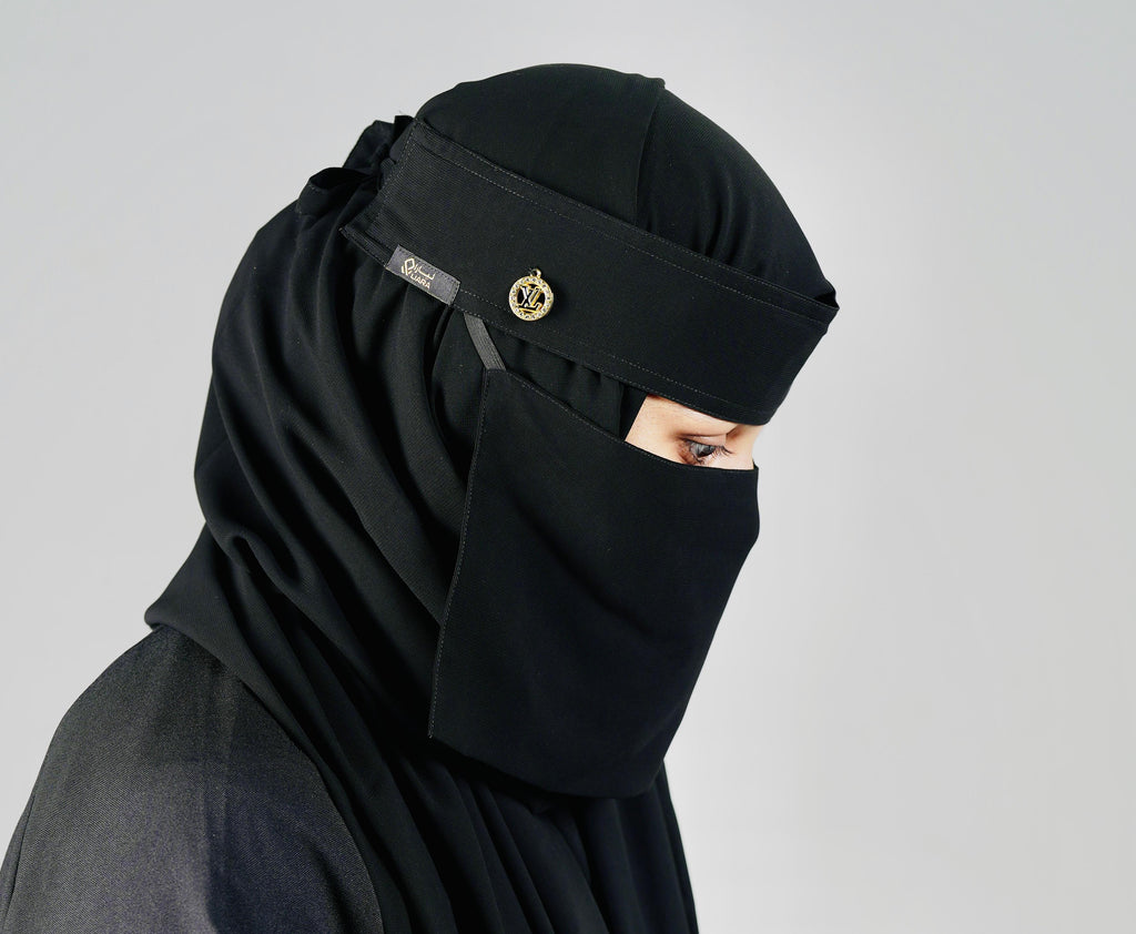 Mini Small Normal Niqab With Round Locket (6 inch /12 inch)