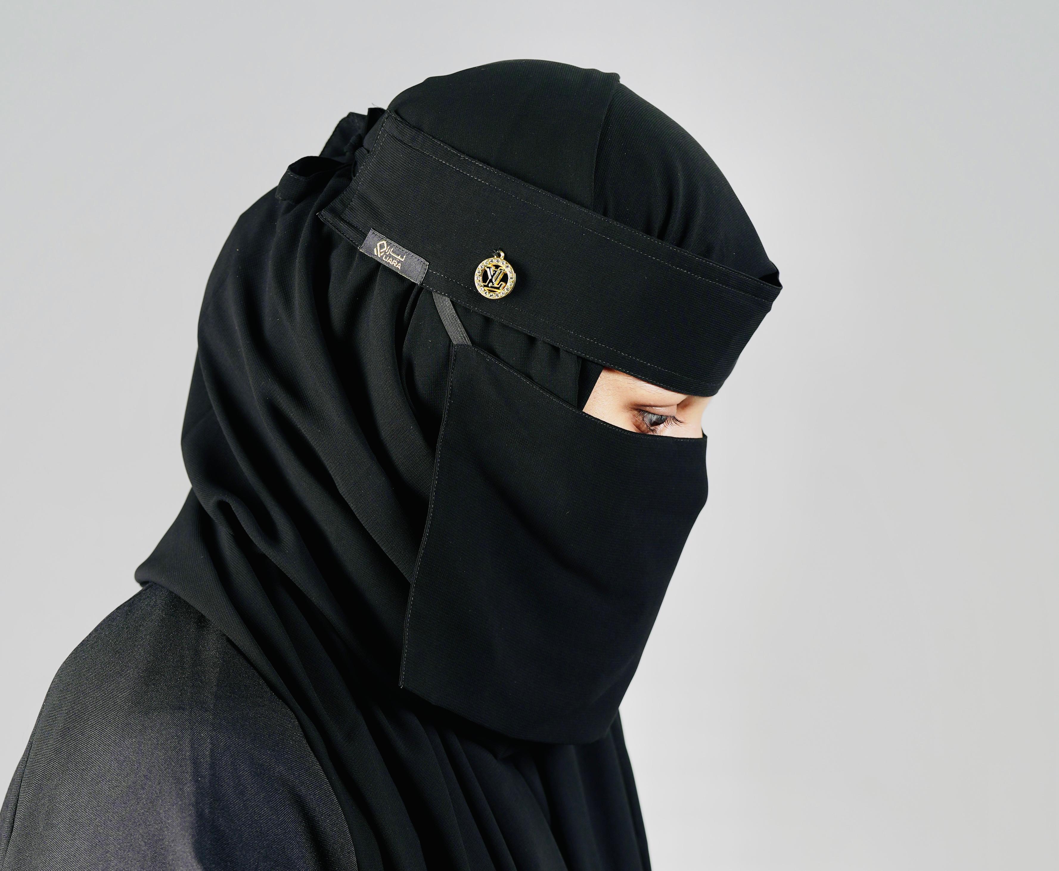 Mini Small Normal Niqab With Round Locket (6 inch /12 inch)