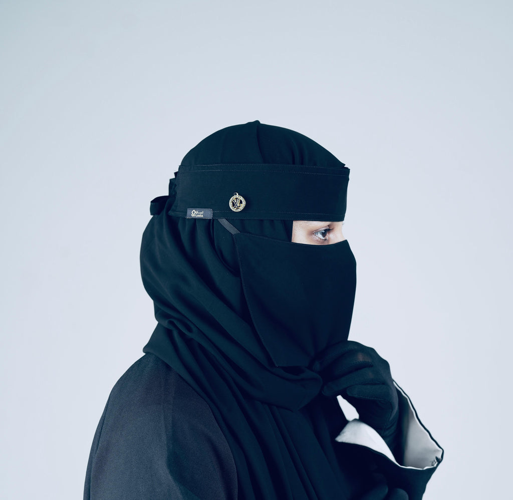 Mini Small Normal Niqab With Round Locket (6 inch /12 inch)