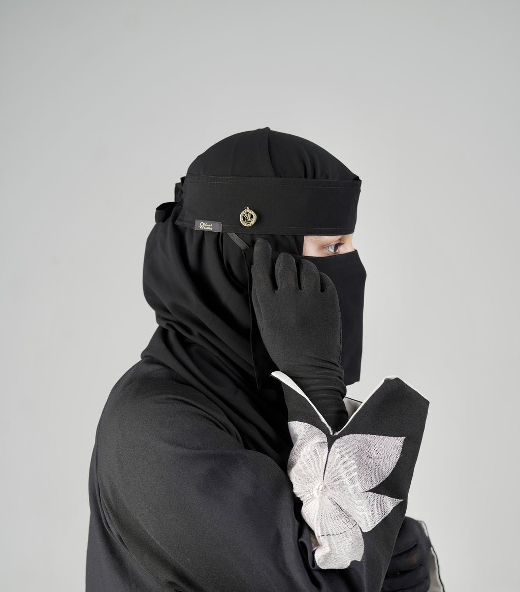 Mini Small Normal Niqab With Round Locket (6 inch /12 inch)