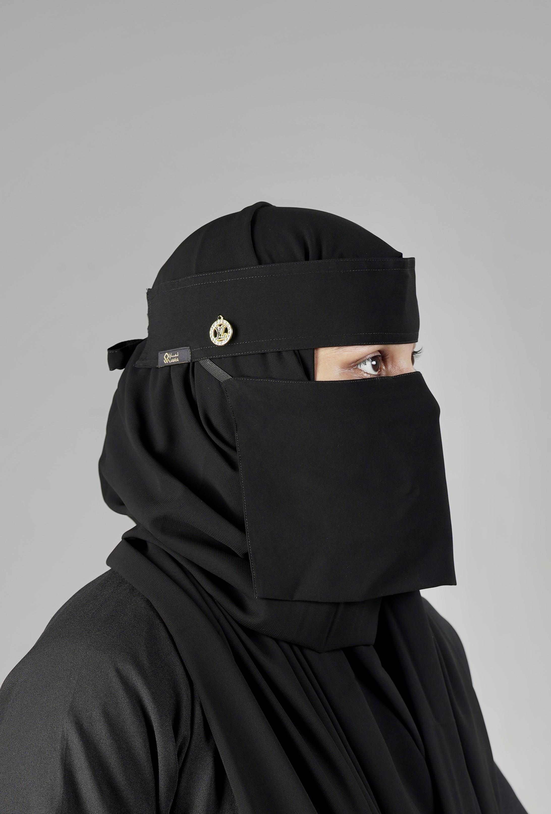 Mini Small Normal Niqab With Round Locket (6 inch /12 inch)