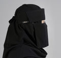 Mini Small Double Layer/Flap Niqab With Leaf Locket (6 inch /12 inch)