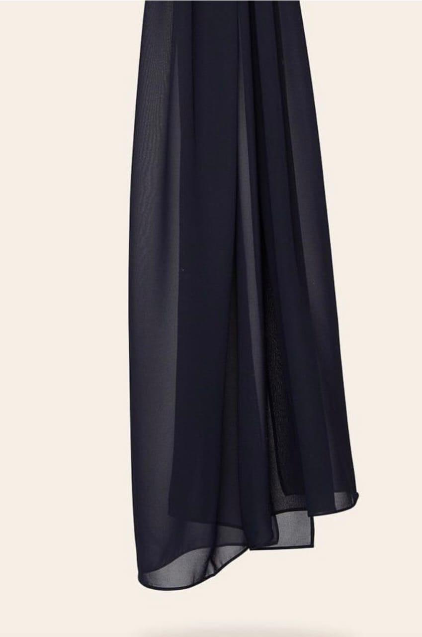 ZERA Triple Black Malaysian Georget Hijab