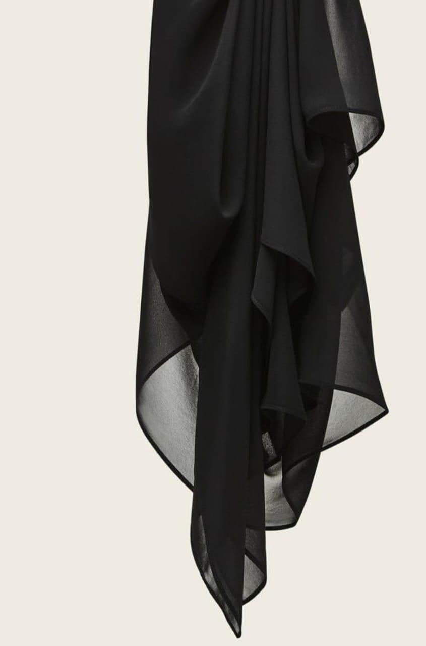 ZERA Triple Black Malaysian Georget Hijab