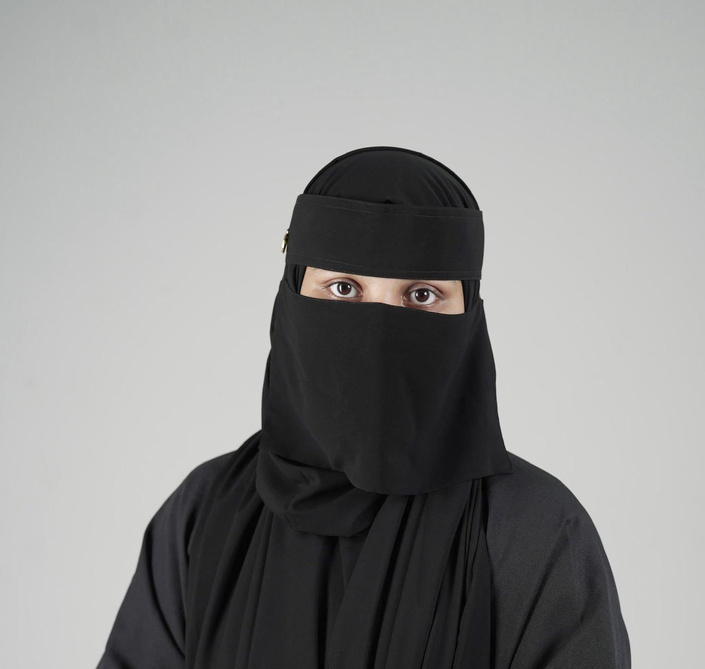 Liara Mini Small Normal Niqab With Round Locket Saudi Style (6"X12") XS