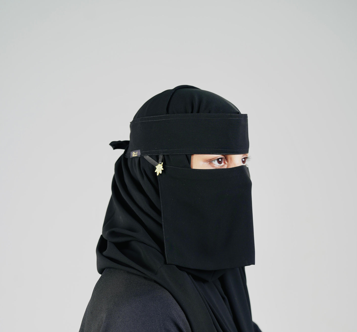 Liara Mini Small Normal With Leef locket Saudi Style Niqab (6"X12") XS