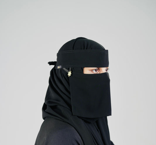 Liara Mini Small Normal With Leef locket Saudi Style Niqab (6"X12") XS