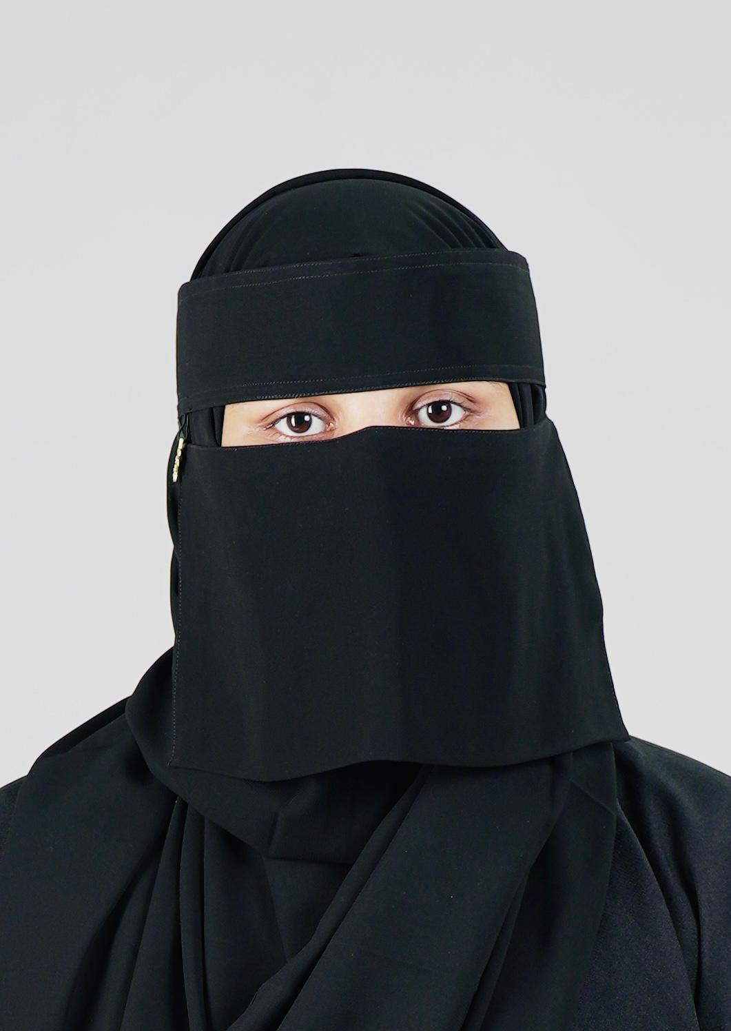 Liara Mini Small Normal With Leef locket Saudi Style Niqab (6"X12") XS