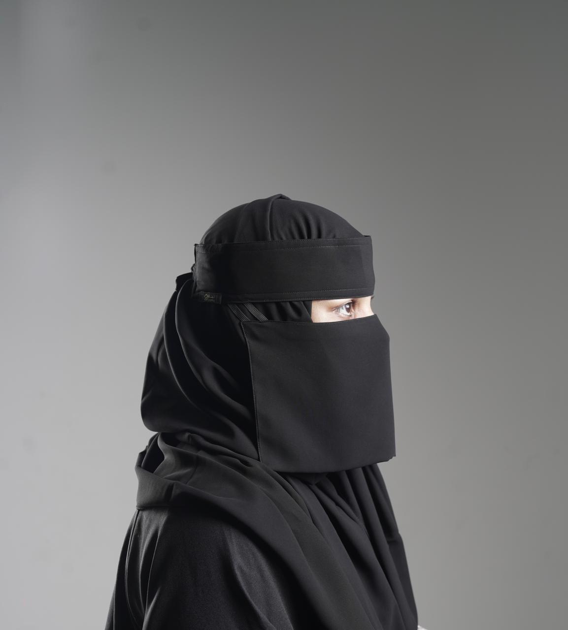 Mini Small Double Elastic Niqab (6 inch /12 inch)