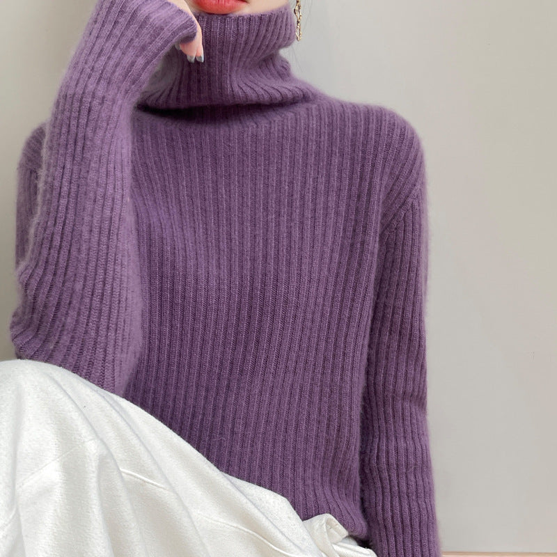 Pure Wool Womens Turtleneck Sweater