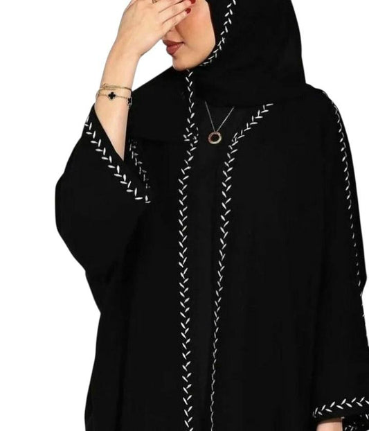 Liara Selma – Classic Black Embroidered Abaya