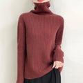 Pure Wool Womens Turtleneck Sweater