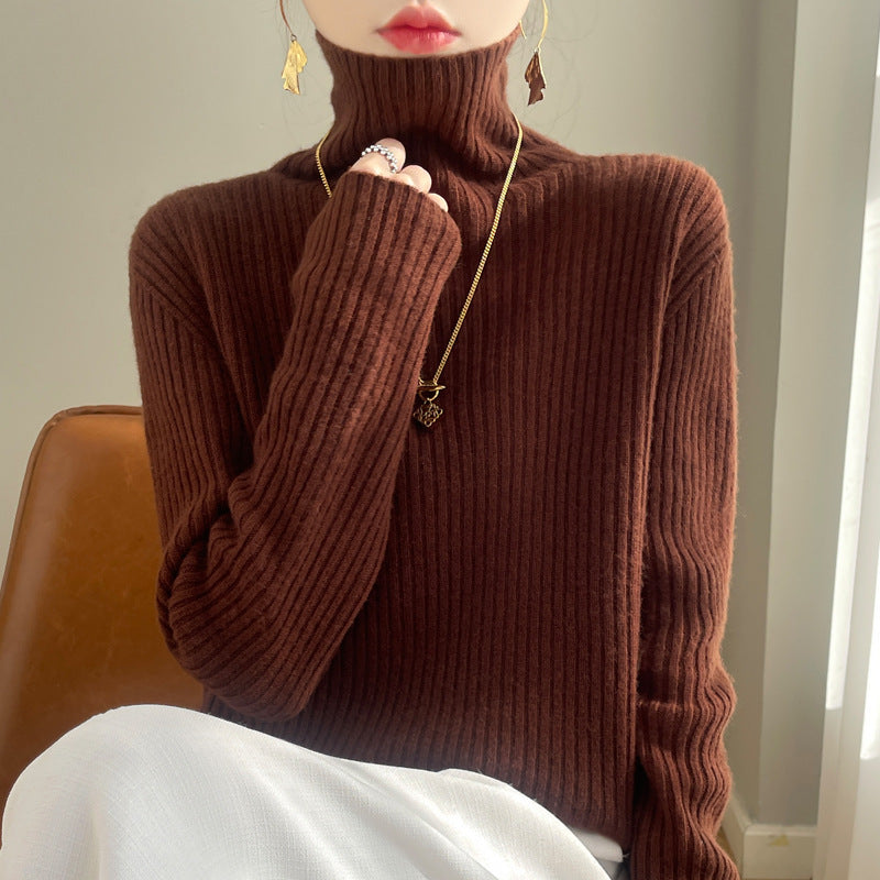 Pure Wool Womens Turtleneck Sweater