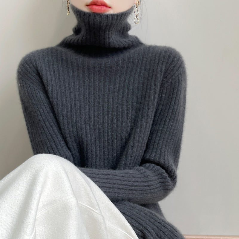 Pure Wool Womens Turtleneck Sweater